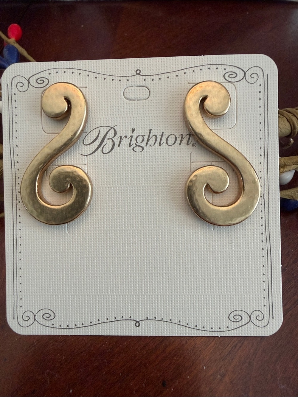 Brighton Royale Gold Swirl Earrings, NWT, Retail $58